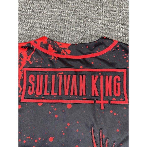 Sullivan King Jersey Mens Large Black Splatter Angel DJ Thank You for Raging - Picture 2 of 13